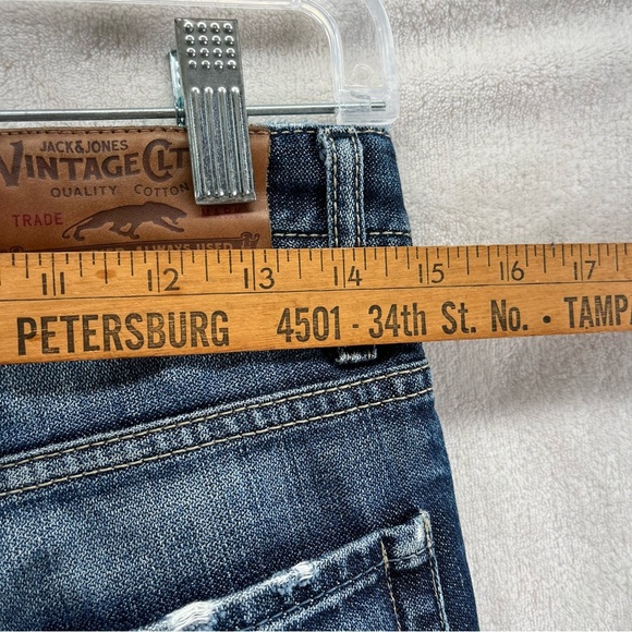 Jack & Jones Denim Jeans Blue Clark Med Wash Regular Fit Men's 28x30 - Picture 8 of 11